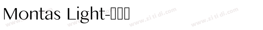 Montas Light字体转换